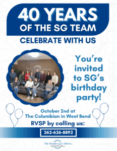 SG's 40th birthday is on October 2nd at The Columbian Hall